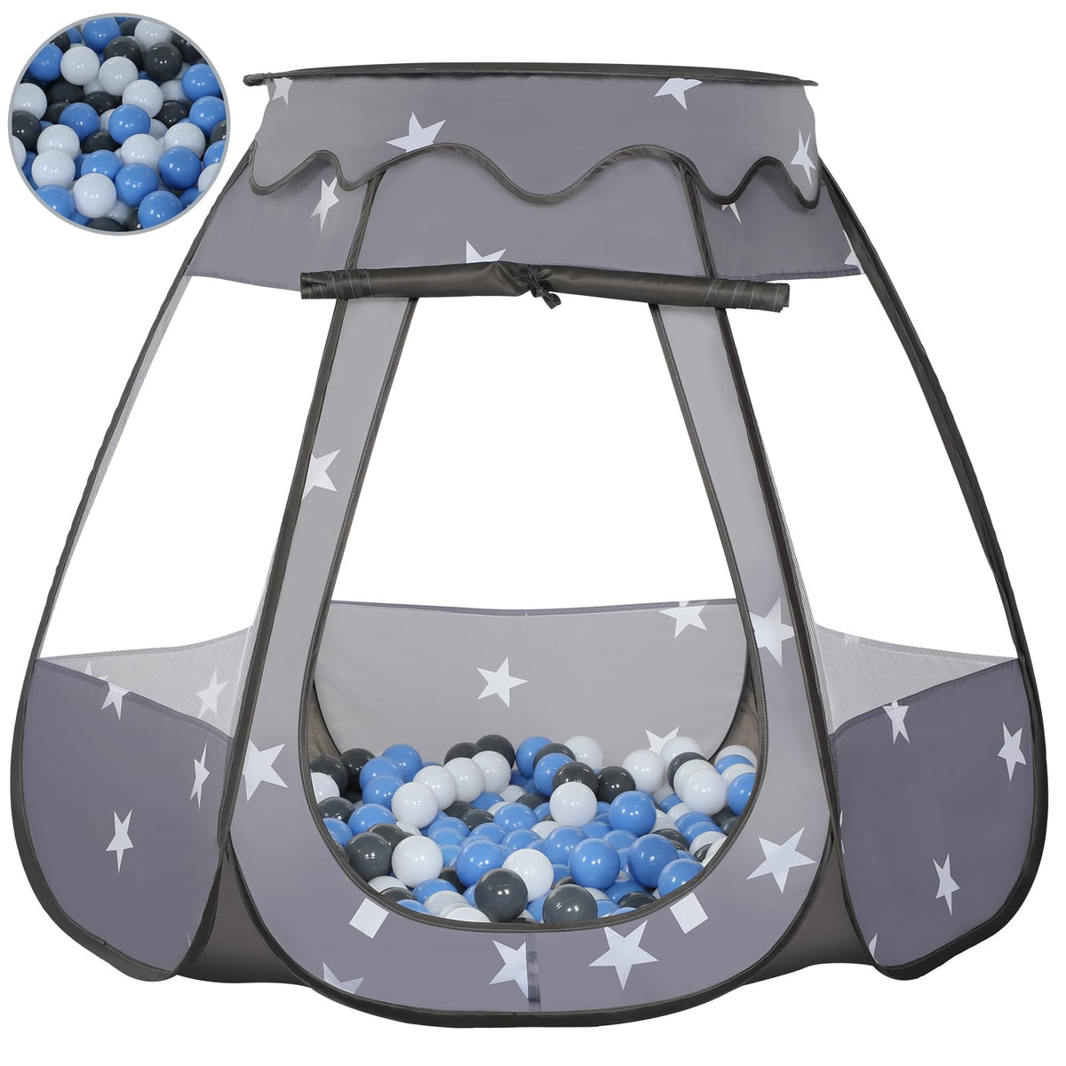 Wilhunter playhouse-style tent helps parents monitor kids while they play nearby