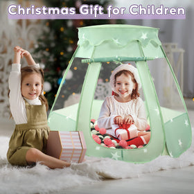 Wilhunter baby ball pit tent 50 balls included, colorful sensory play opportunities.