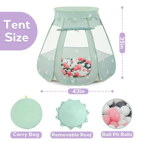 Wilhunter baby ball pit tent indoor outdoor use, versatile placement in home or yard.