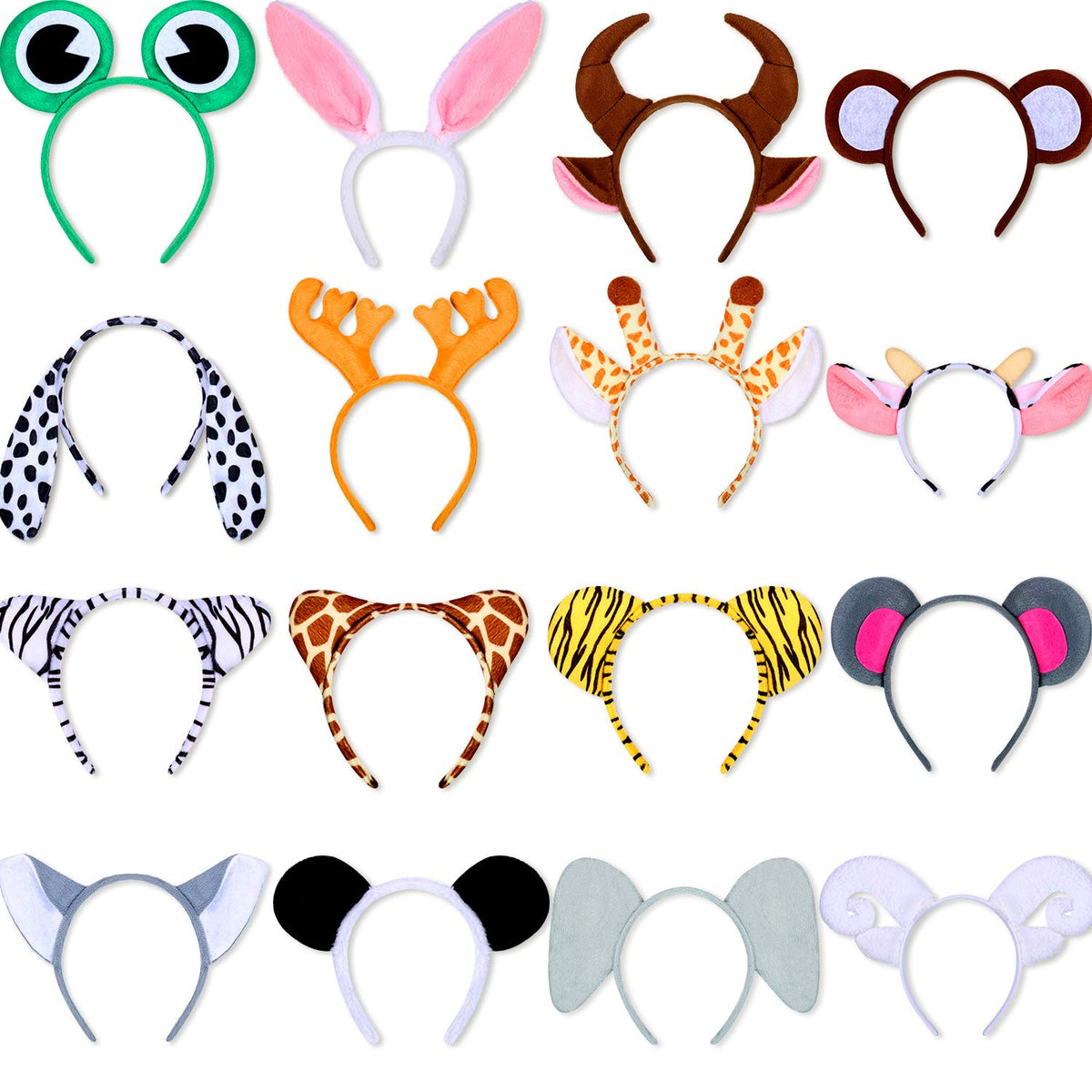 WILLBOND animal headbands bunny: plush ears, lightweight comfort for party photos and kid-friendly costumes.