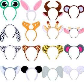 WILLBOND animal headbands bunny: plush ears, lightweight comfort for party photos and kid-friendly costumes.