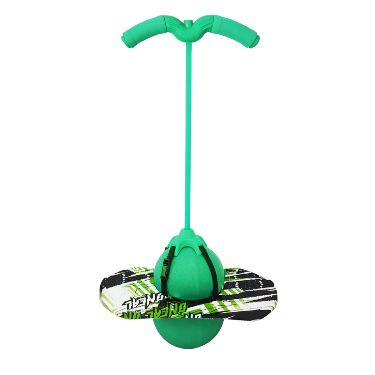 Willingfun pogo ball with handle viewed from front for balanced bouncing fun.