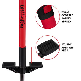 Willingfun pogo-stick grip tape detail enhances traction for confident bouncing.