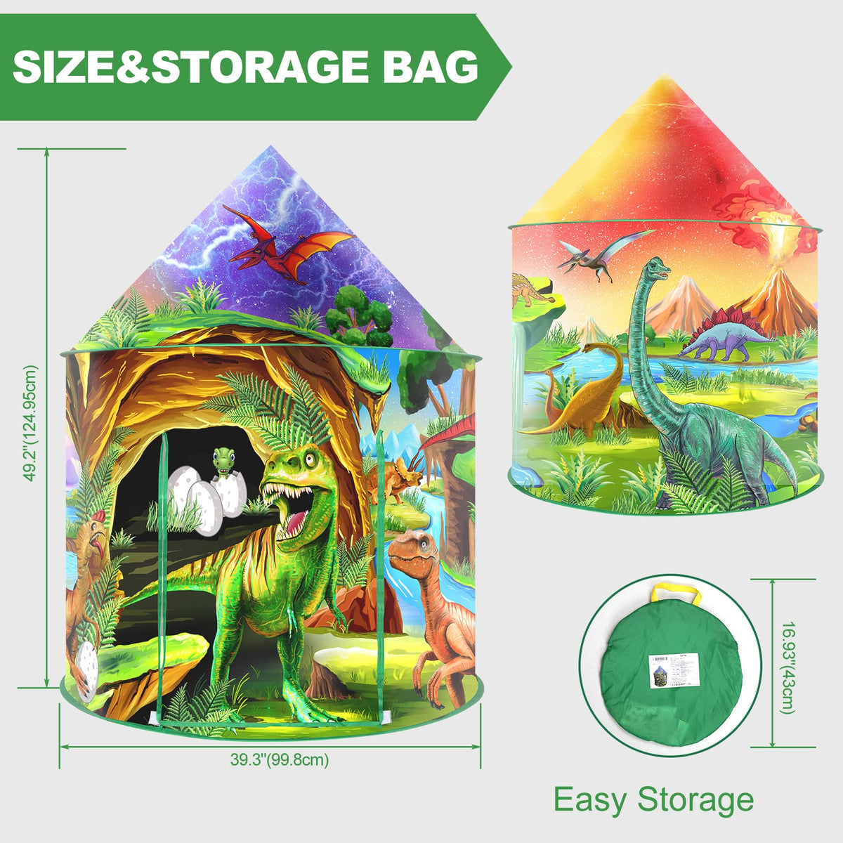 WillingHeart dinosaur tent makes a delightful gift for children