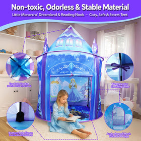 WillingHeart Princess Play Tent ice castle arched windows provide airflow and visibility