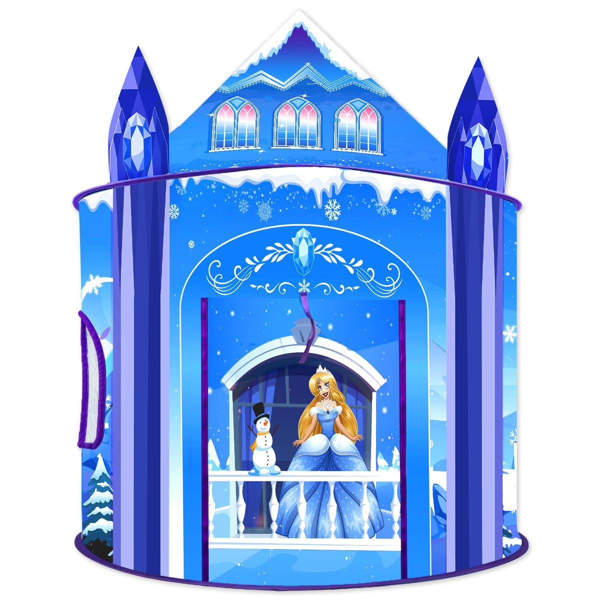 WillingHeart Princess Play Tent ice castle front view for imaginative play sessions