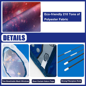 WillingHeart rocket tent fabric feels durable and easy to clean.