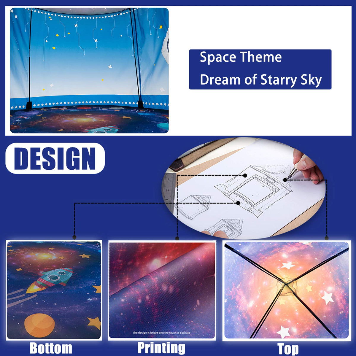 WillingHeart rocket tent invites siblings to cooperate as astronauts or captains.