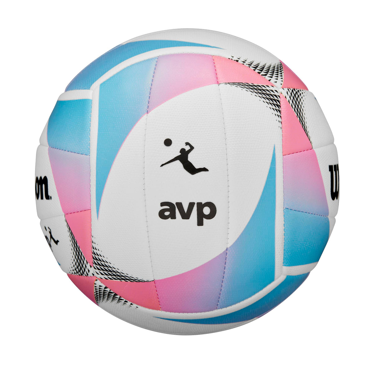 Wilson AVP OPTX Kaleidoscope in action on the court demonstrates official size feel.