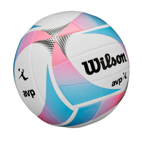Wilson AVP OPTX Replica Kaleidoscope closeup reveals tactile surface grip for reliable ball handling.