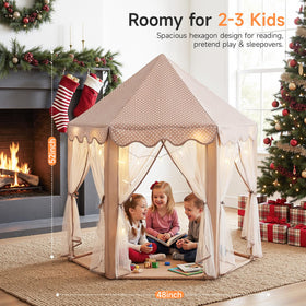 Wilwolfer Princess Castle Play Tent easy-clean materials for tidy spaces