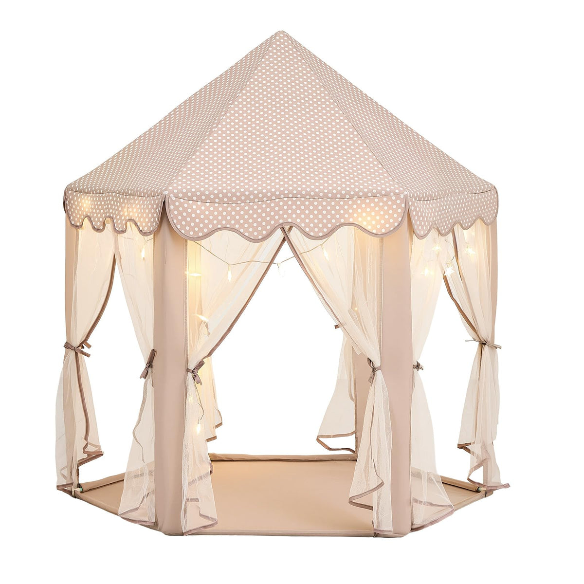 Wilwolfer Princess Castle Play Tent star lights for magical indoor playtime