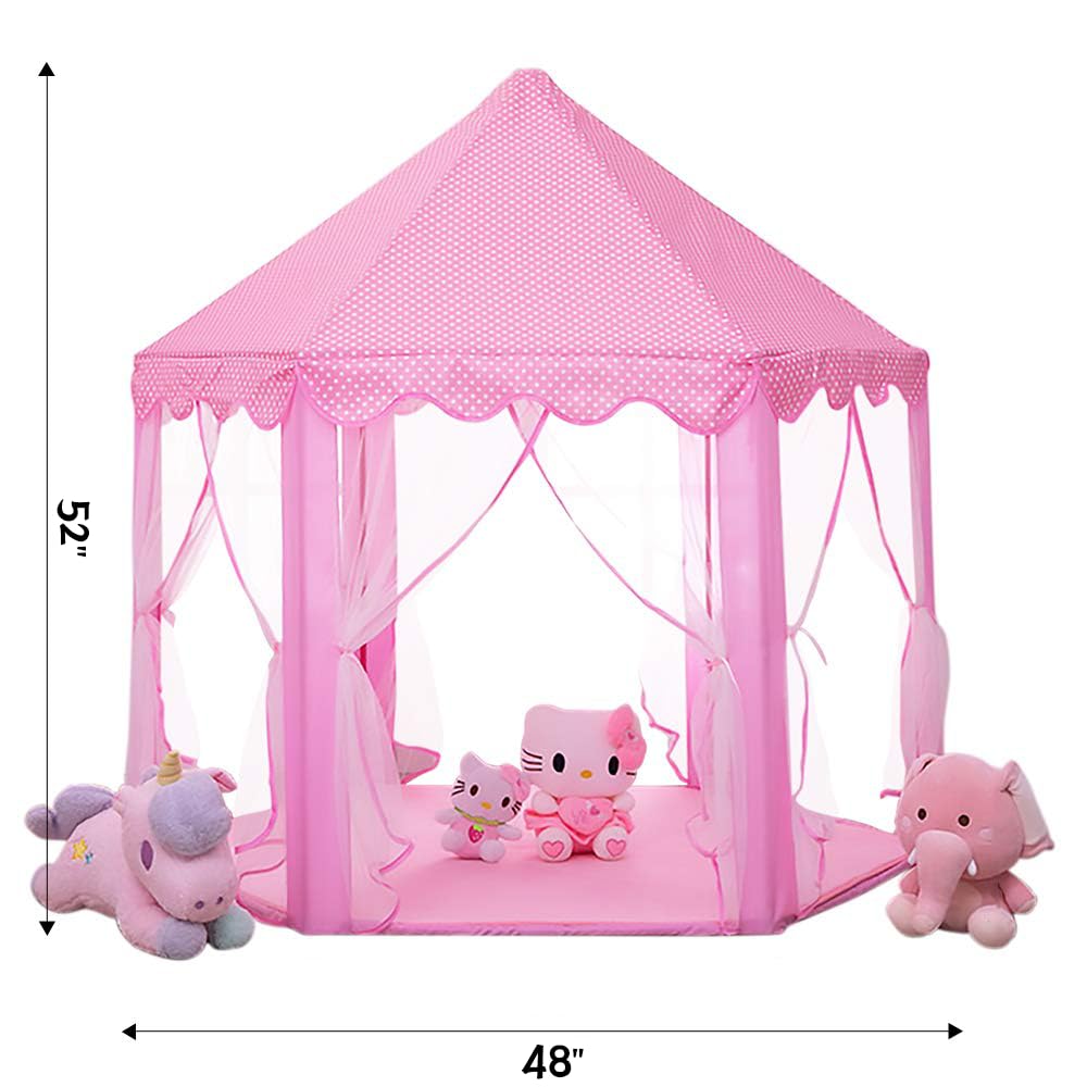 Wilwolfer Princess Tent comes with a carry bag for storage and travel.