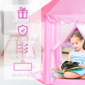 Wilwolfer Princess Tent uses soft polyester fabric for safe, durable play.