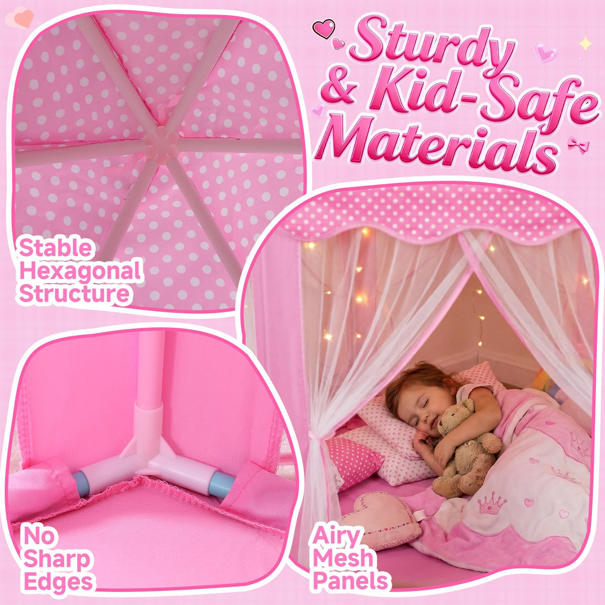 Wilwolfer private reading nook pink tent offers space for quiet moments