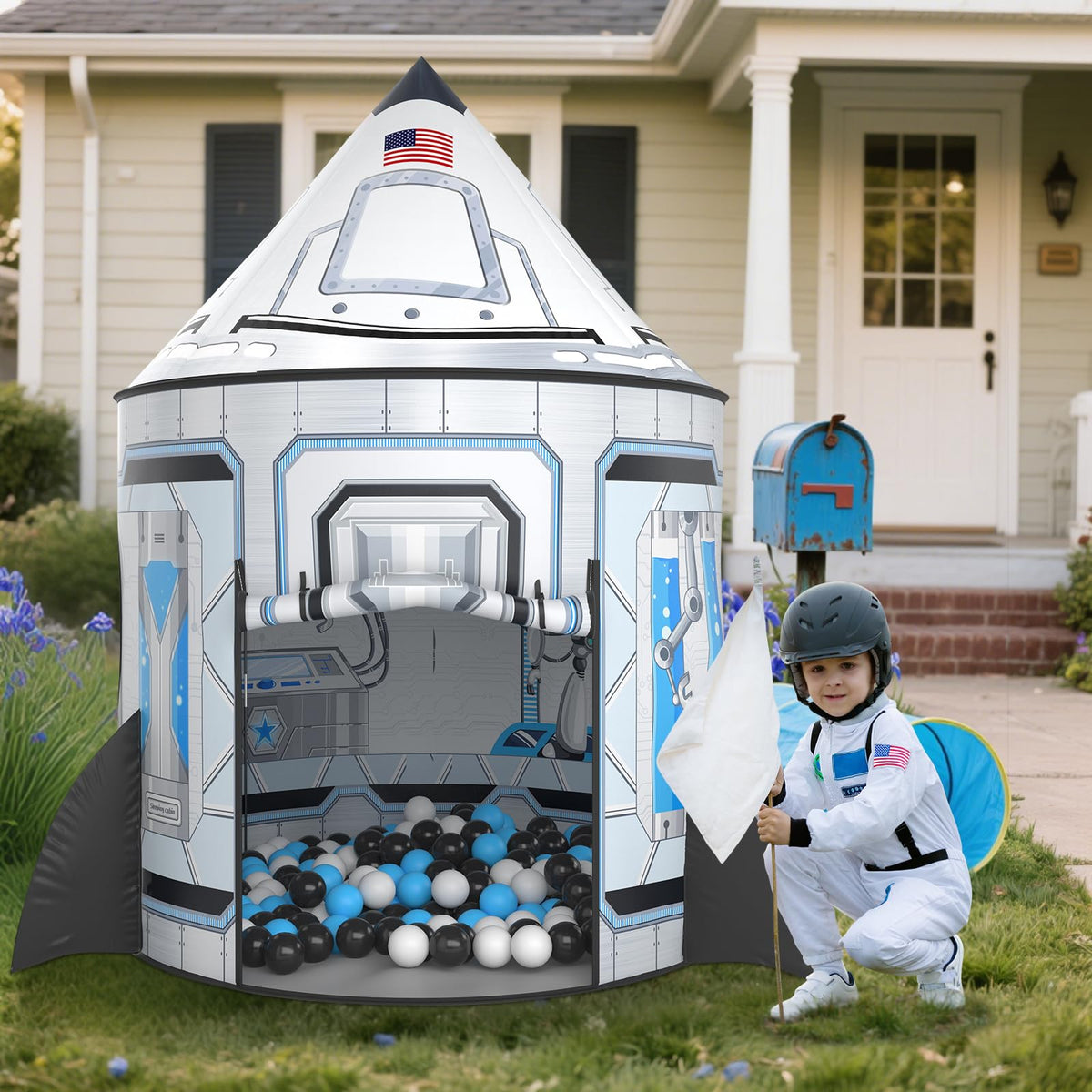 Wilwolfer Rocketship Tent durable breathable fabric for lasting play