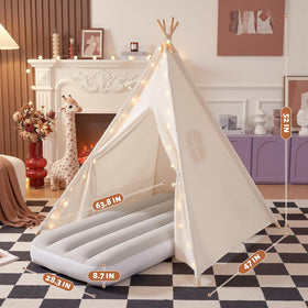 Wilwolfer star lights brighten the teepee interior for magical reading corners.