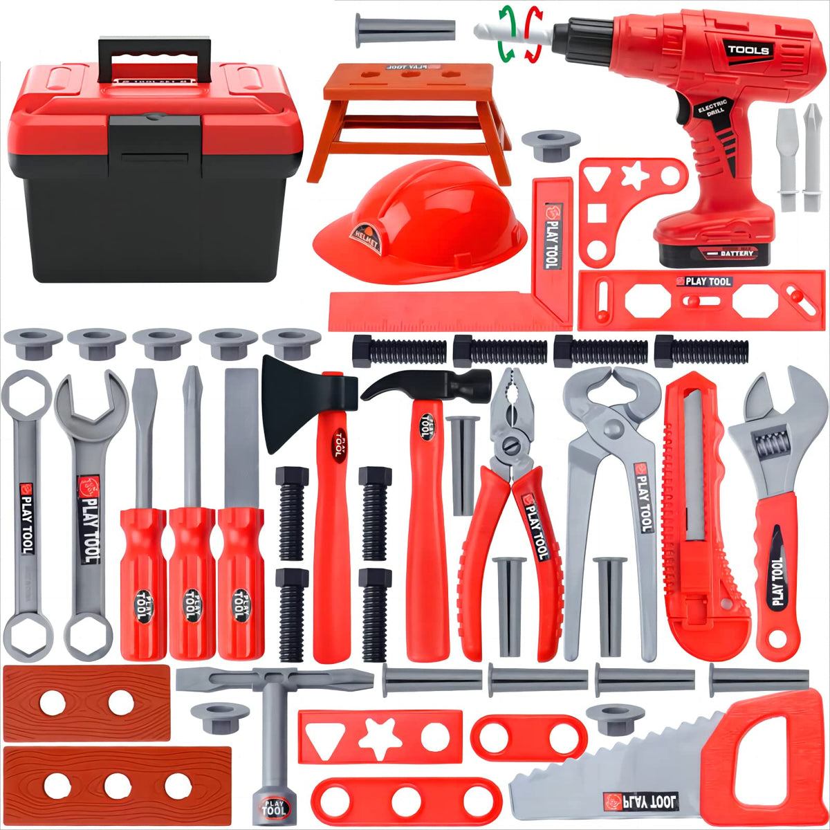 Winbar kids tool set box and drill for imaginative play.