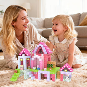 Winchoice colorful block collection with cherry blossoms rivers and grasslands visuals for creative scenes.
