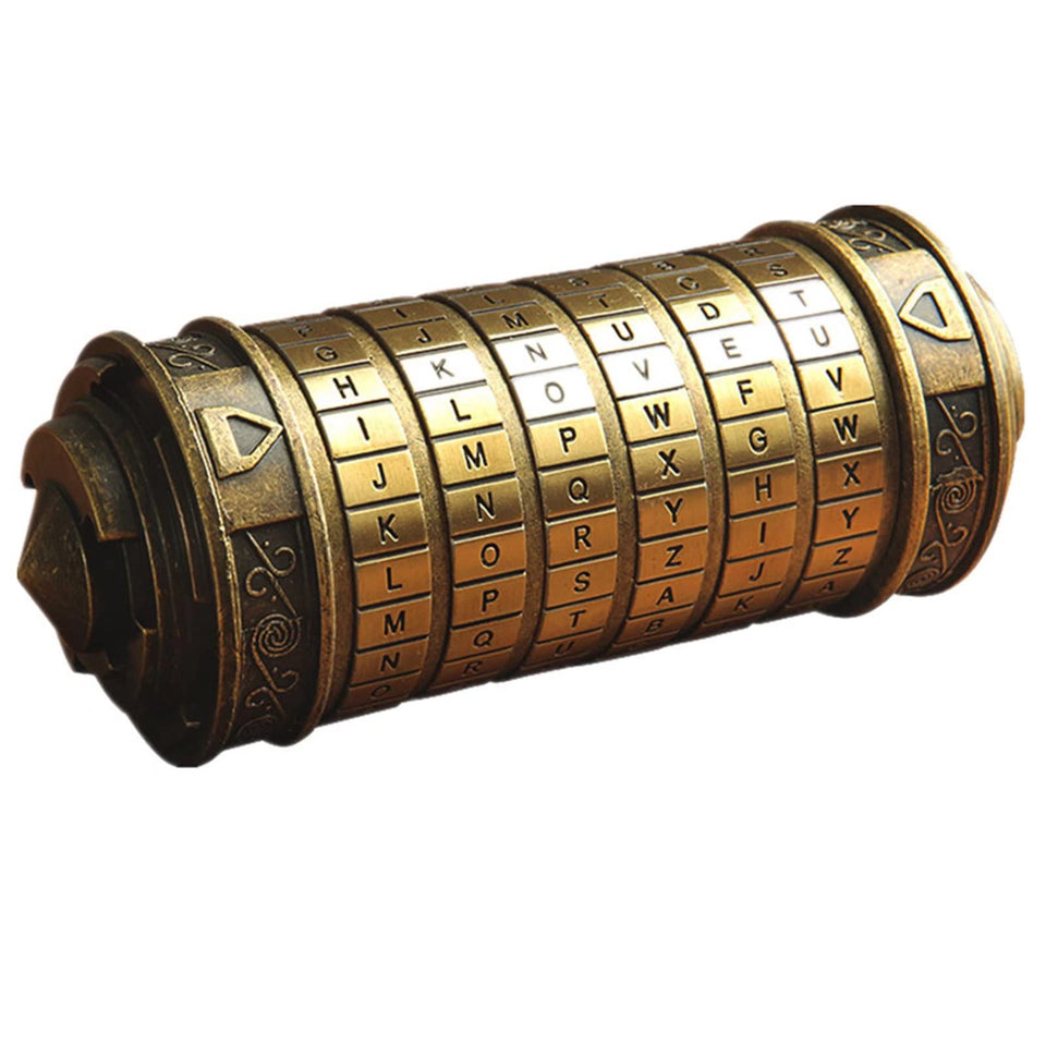 WindamazingStory Da Vinci Code cryptex box with hidden compartments for keepsakes.