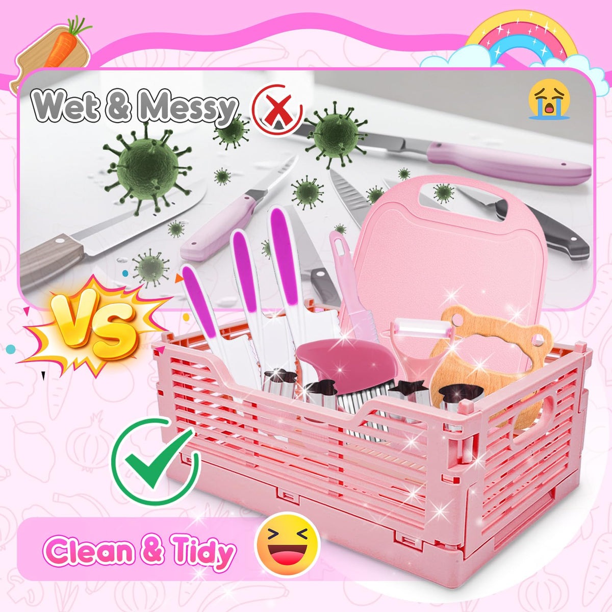 Windidi 13-piece toddler set for creative pretend cooking.