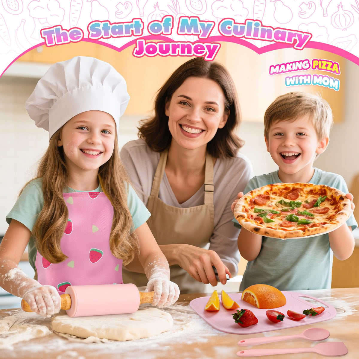 Windidi kids safe knife set with blunt blades for safe real cooking.