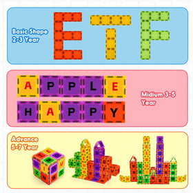 Windidi magnetic tiles group activities promote teamwork and collaborative problem solving.