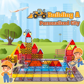 Windidi magnetic tiles outdoor play set stands up to active use outdoors.