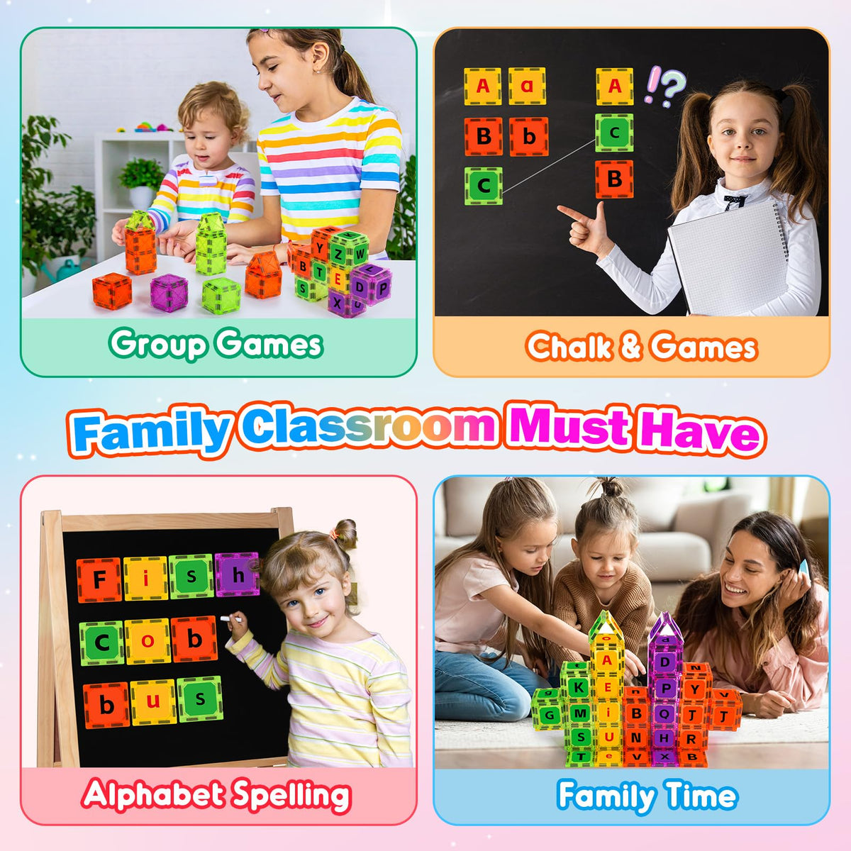 Windidi magnetic tiles STEM-art learning blend enhances creativity and logical thinking.
