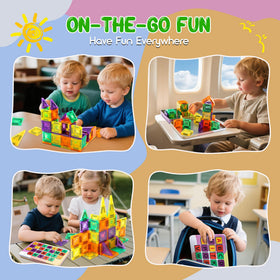 Windidi magnetic tiles spark creative play and tower building during travel