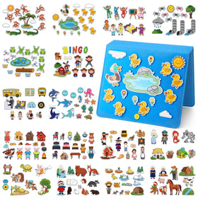 Windkream 16-pack felt board stories binder with colorful pieces for engaging storytelling.