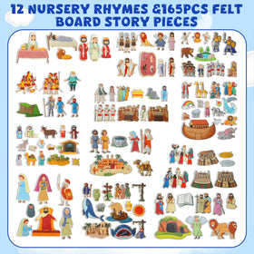 Windkream felt animals and Bible figures for engaging preschool storytelling