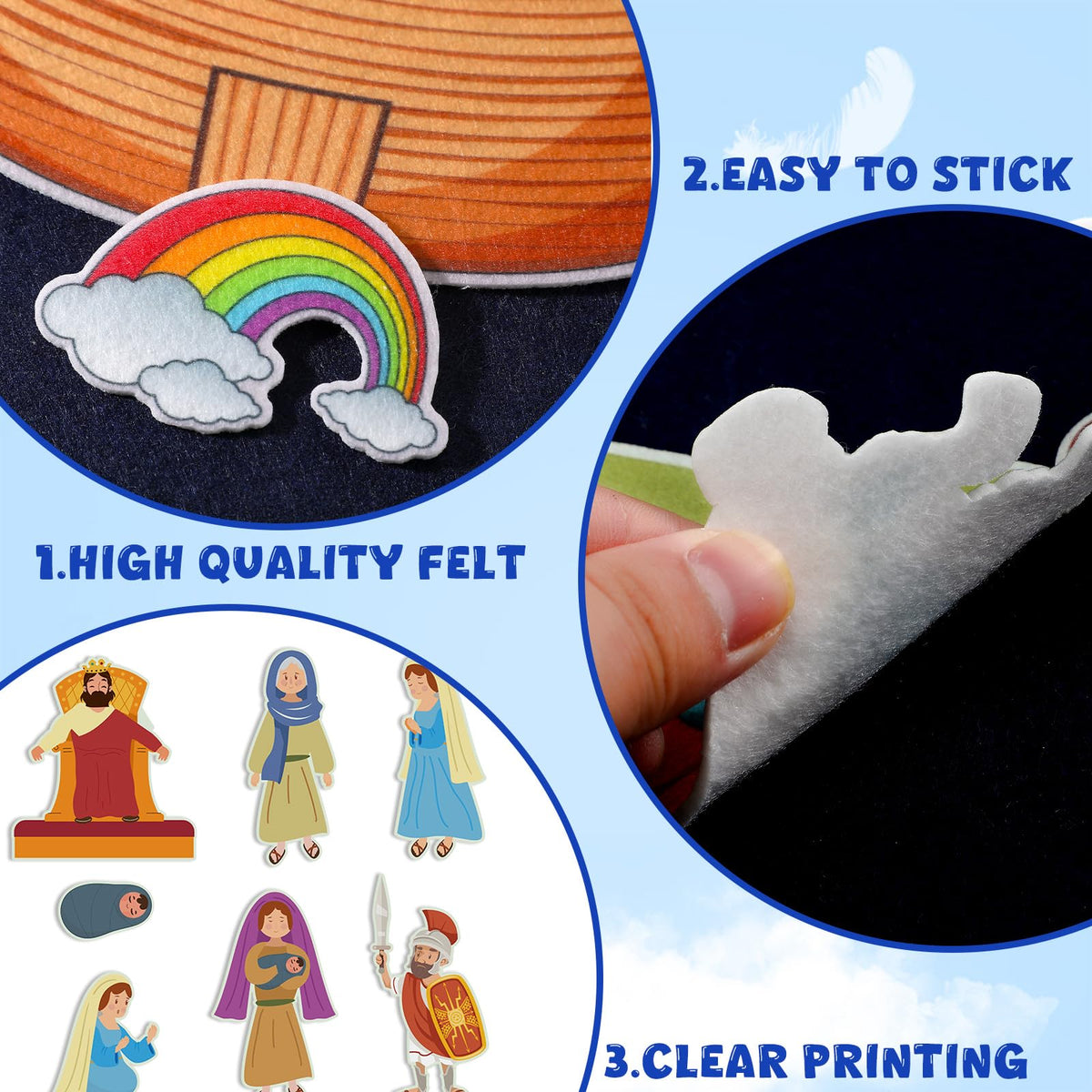 Windkream Noah's Ark felt pieces ideal for interactive storytelling