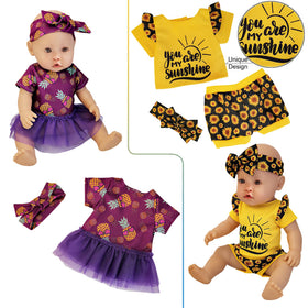 Windolls mermaid-pattern doll dress supports playful role-play and colorful outfits
