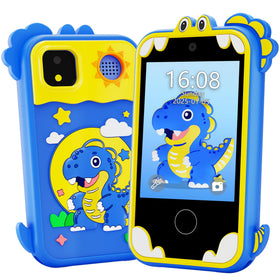 Windpaint Kids Phone blue front view highlights portable learning device