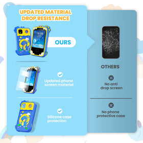 Windpaint Kids Phone blue silicone-case protection emphasizes fall resistance