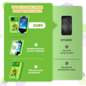 Windpaint Kids Phone Green 8GB storage supports photos and videos.