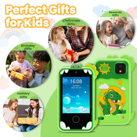 Windpaint Kids Phone Green anti-addiction mode helps manage screen time.