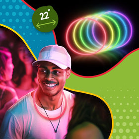 Windy City Novelties glow-necklaces for Fourth of July celebrations with outdoor glow
