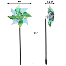 Winemana bird-deterrent wind spinners brighten patios while protecting plants and soil