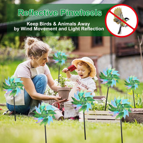 Winemana garden pinwheels assembled for yard decor and movement