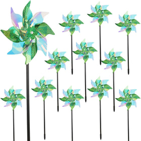 Winemana reflective pinwheel shimmer in sun to gently deter birds from the garden