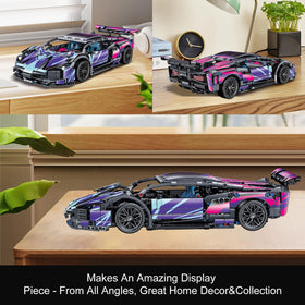 WINGIFT 1:14 scale race car model highlights authentic size and display-worthy detail.