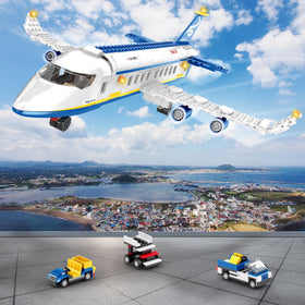 Wingift airport operations scene encourages kids to simulate takeoffs and baggage handling.