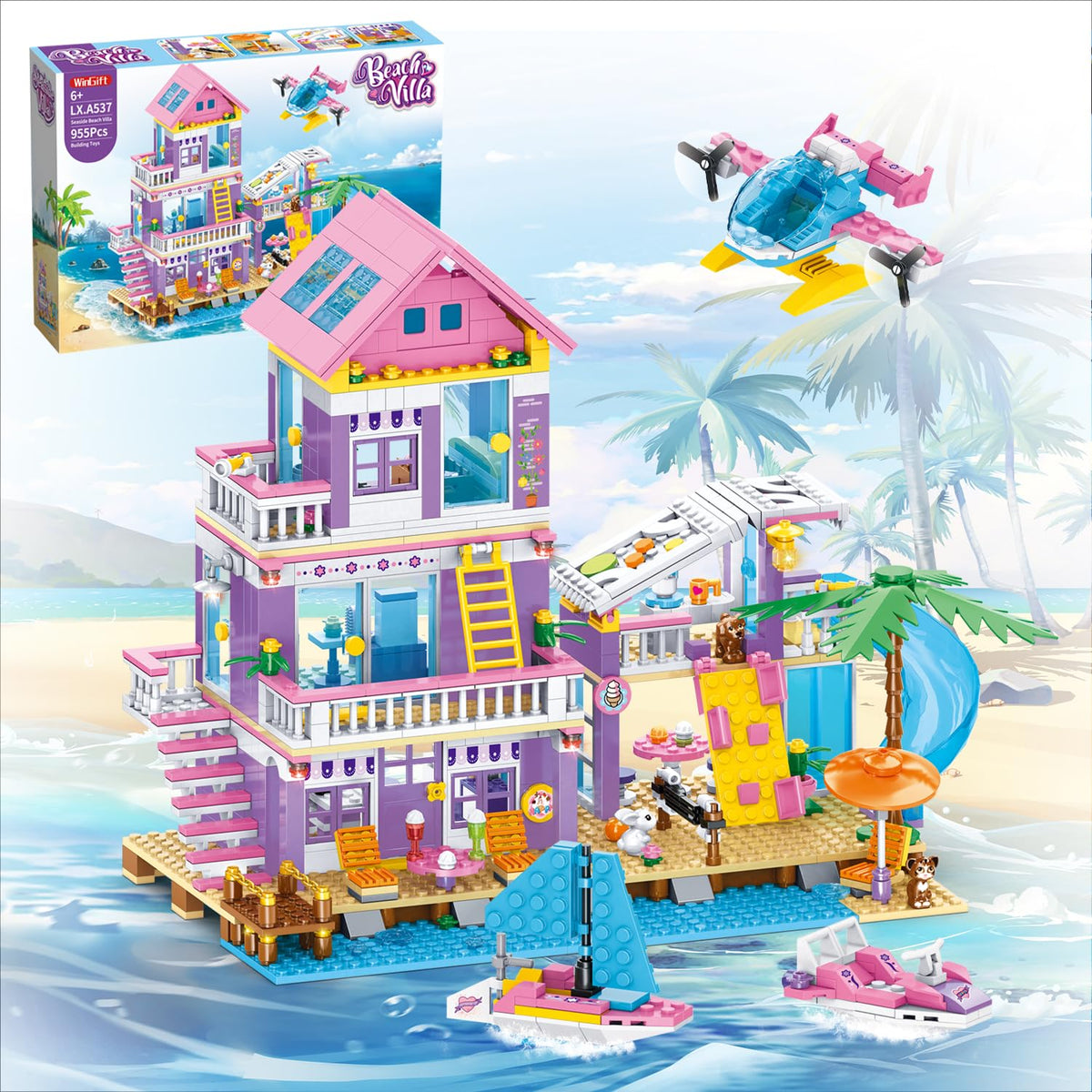 Wingift Beach House Villa pier for imaginative seaside play