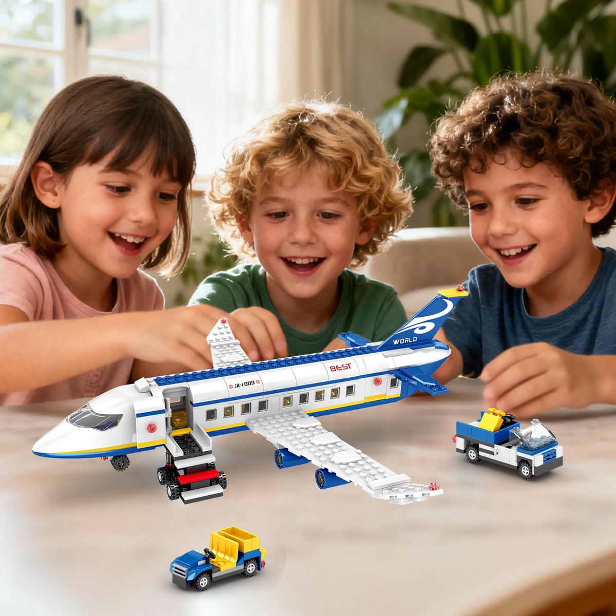 Wingift boarding stairs and luggage truck expand airport realism and storytelling.