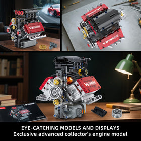 WINGIFT V8 engine kit reveals valve train and turbo components for curious minds
