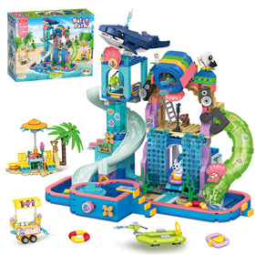Wingift water park whale scene promotes imaginative play and teamwork.