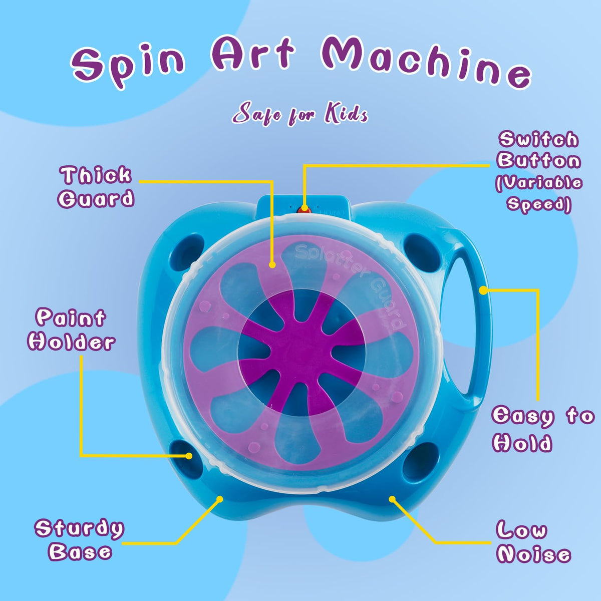 Wings Giant battery-operated spinner enables portable spin art on the go.