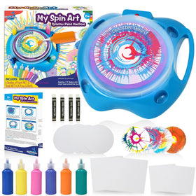 Wings Giant Spin Art Machine variable speed in action for customized art spins.
